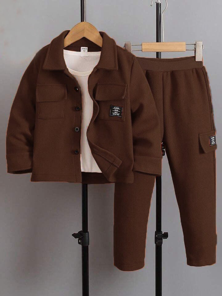 Fleece Shacket & Jogger Track Set