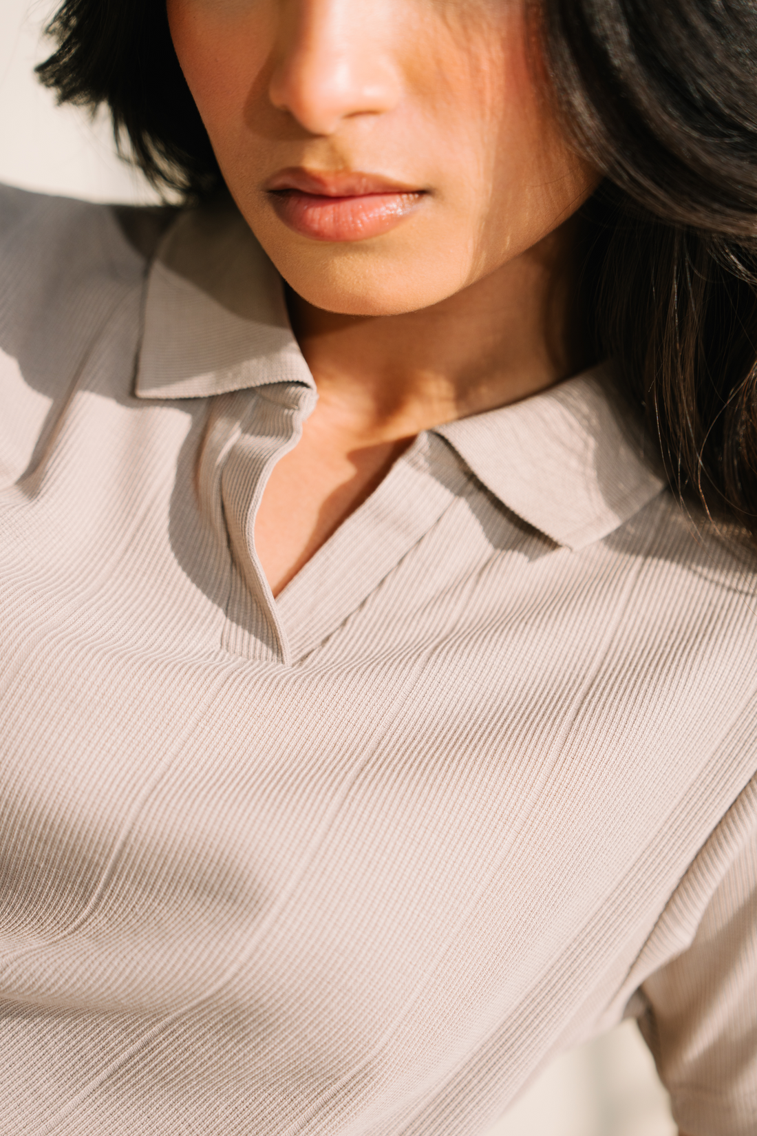 Women Regular Fit Polo - Beige