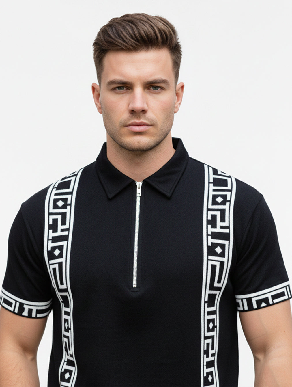 Men’s Graphic Quarter-Zip polo
