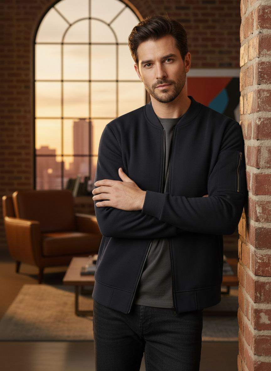 Urban-Luxe Bomber Jacket