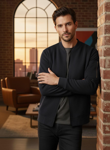 Urban-Luxe Bomber Jacket