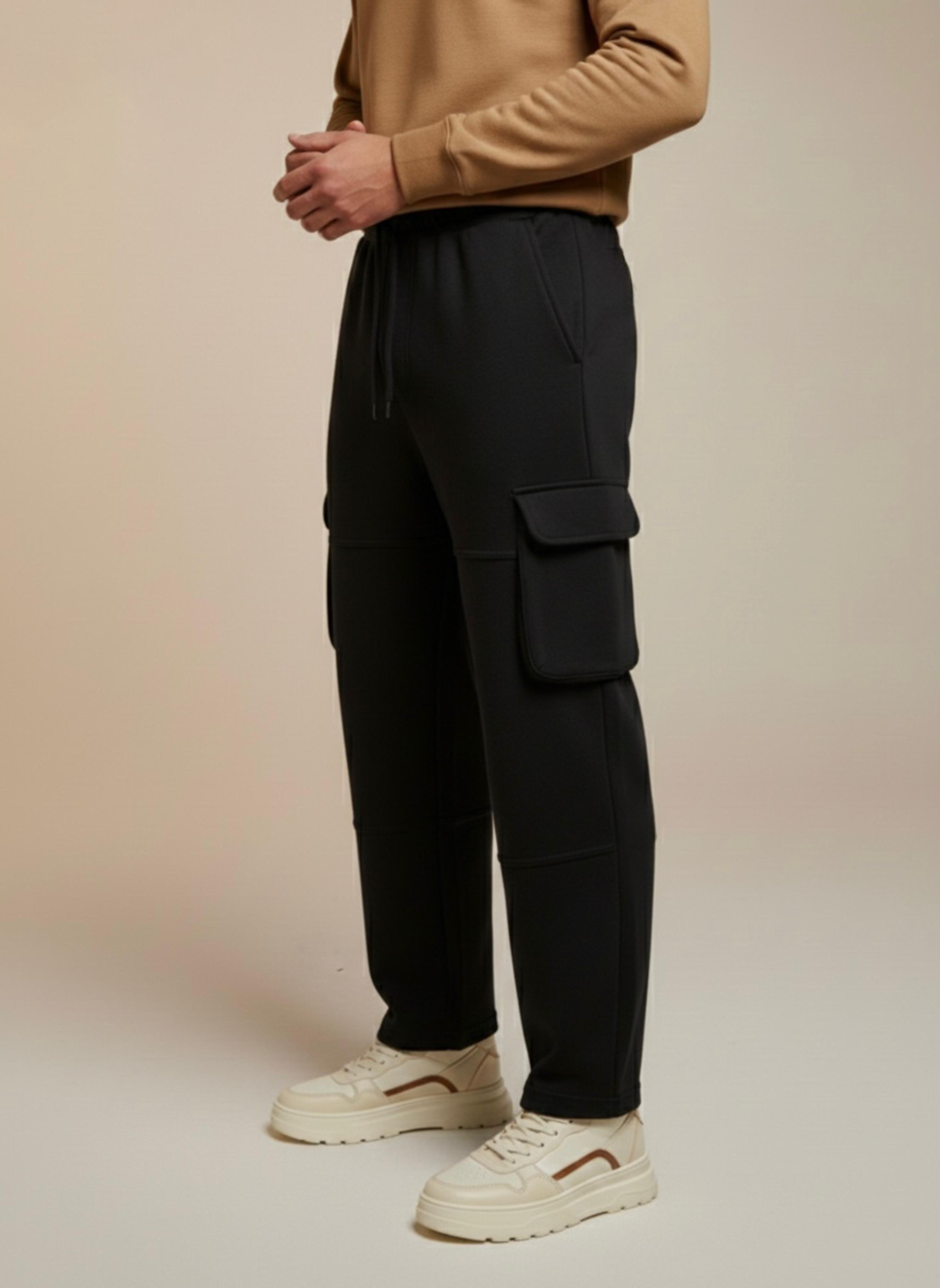 Premium Sand Cargo Sweatpants Trouser