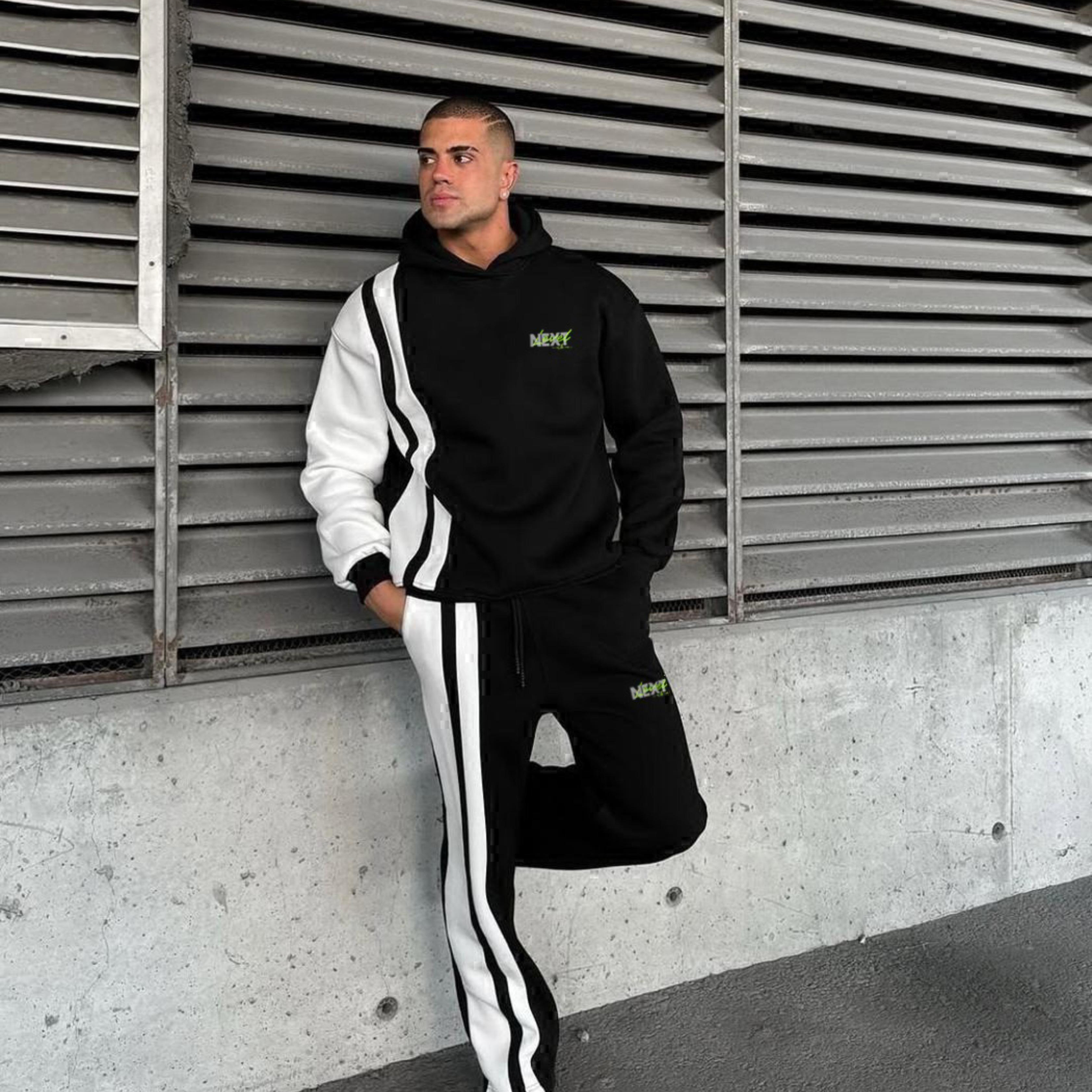 Vertical Contrast Panel Tracksuit