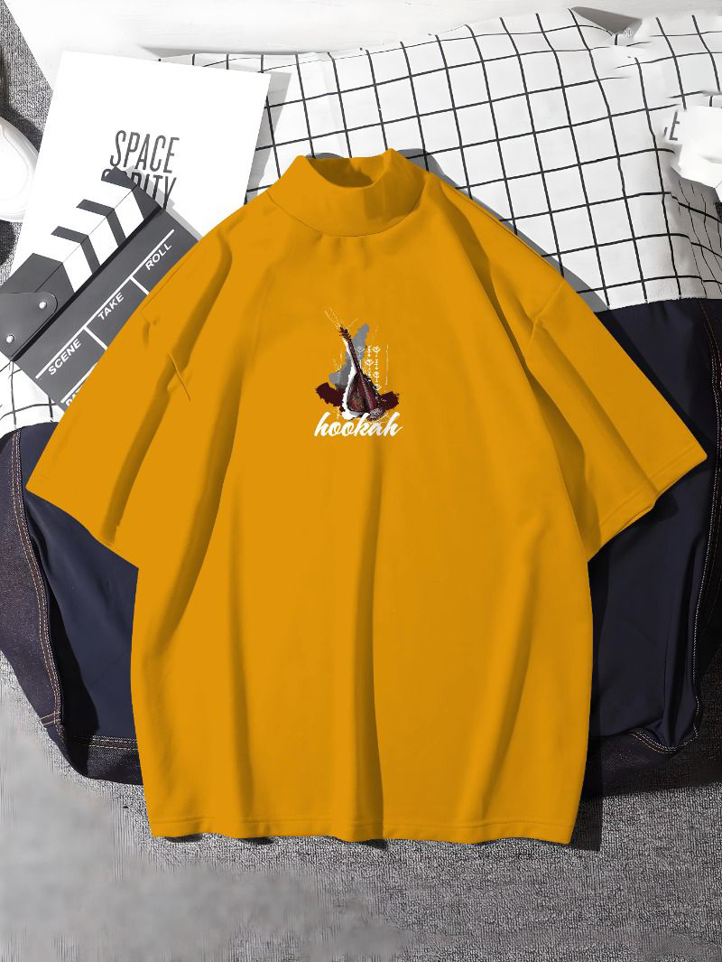 Hookah Graphic Drop-Shoulder T-Shirt