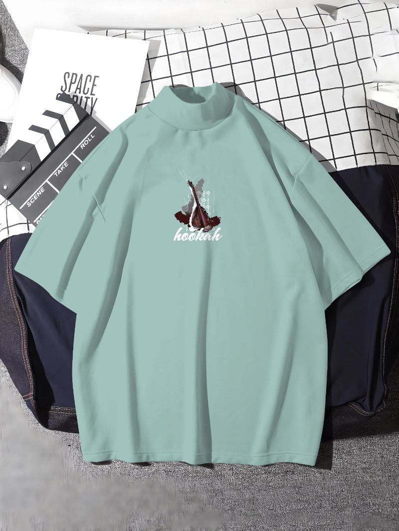 Hookah Graphic Drop-Shoulder T-Shirt