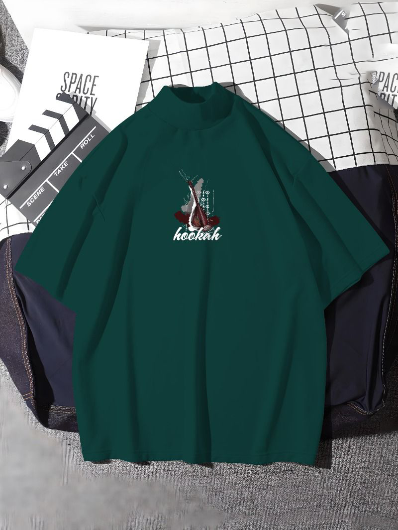 Hookah Graphic Drop-Shoulder T-Shirt