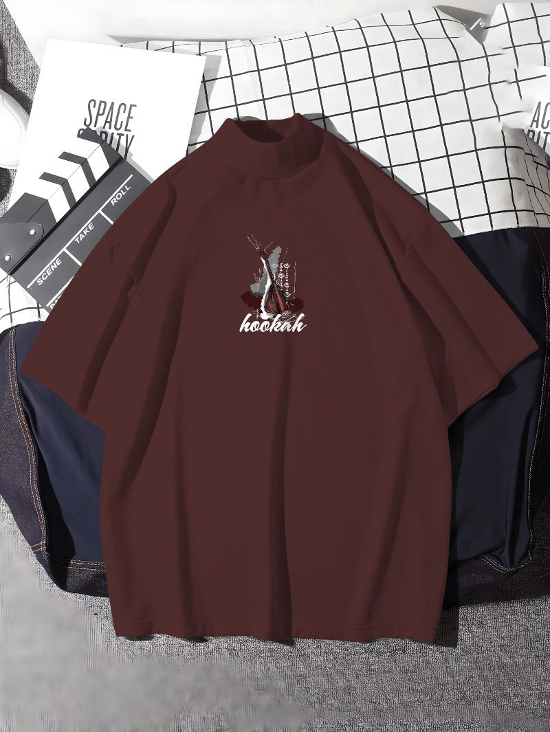 Hookah Graphic Drop-Shoulder T-Shirt