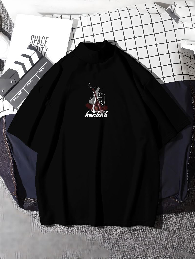 Hookah Graphic Drop-Shoulder T-Shirt