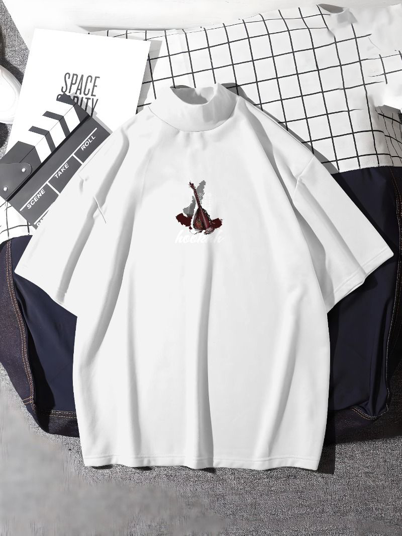 Hookah Graphic Drop-Shoulder T-Shirt