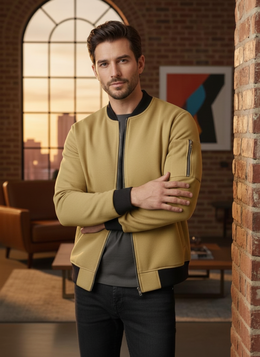 Urban-Luxe Bomber Jacket