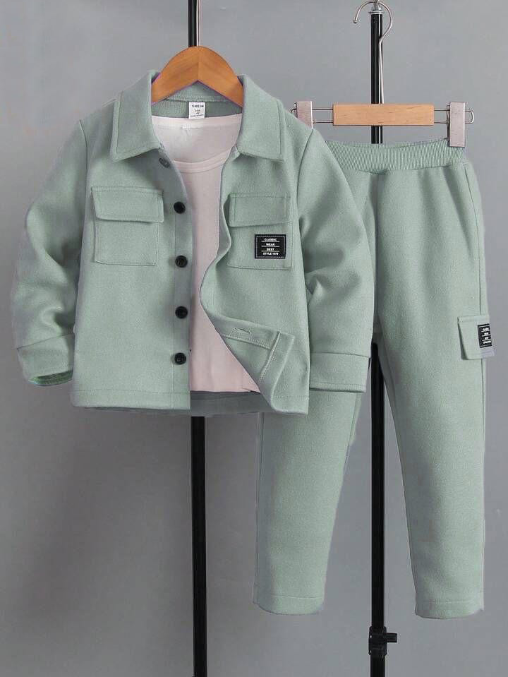 Fleece Shacket & Jogger Track Set