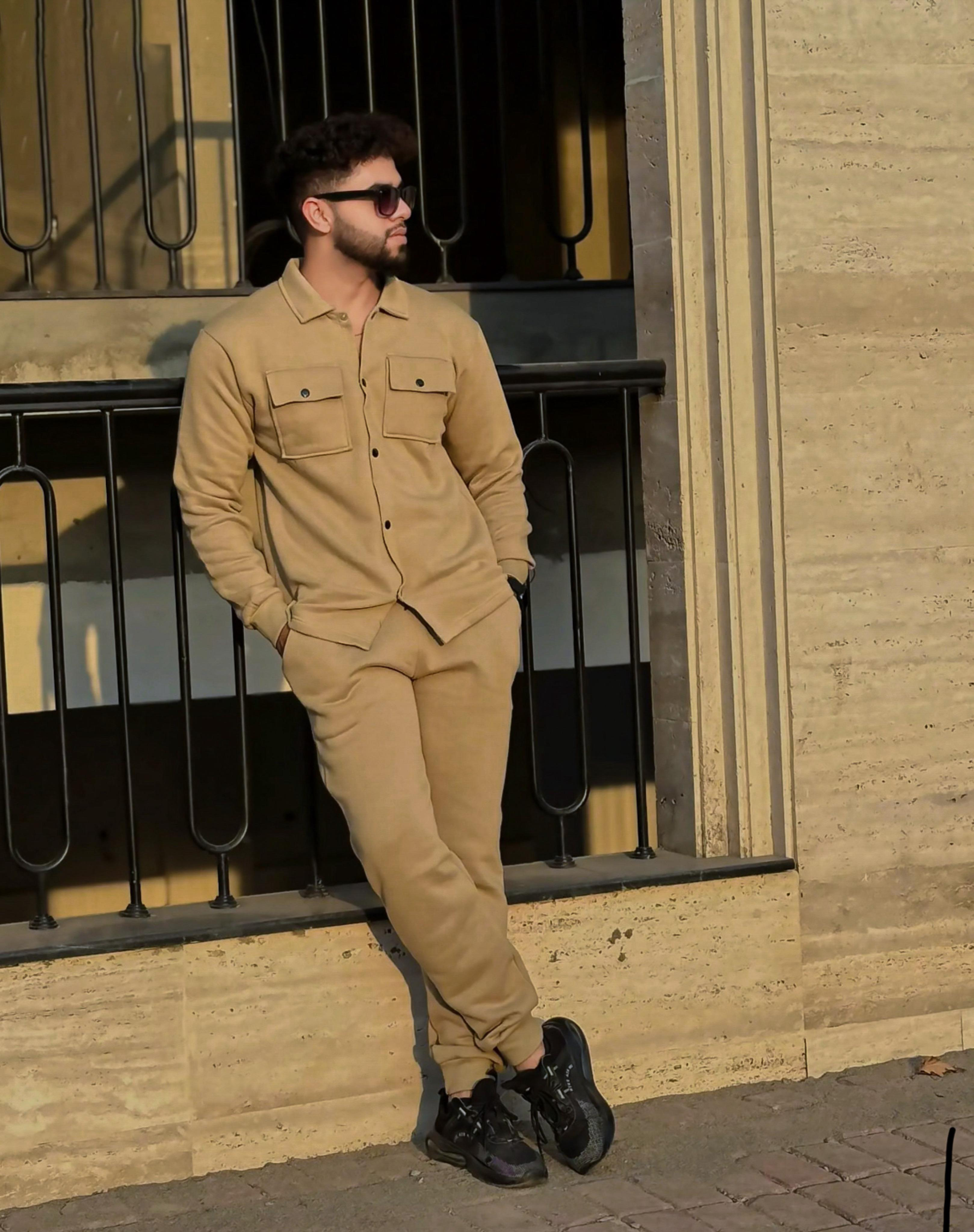 Luxe Fleece Shacket & Baggy Trousers Set