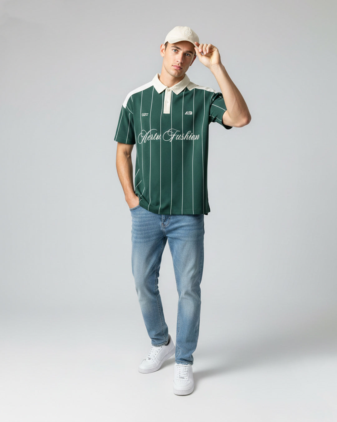 Green varsity polo