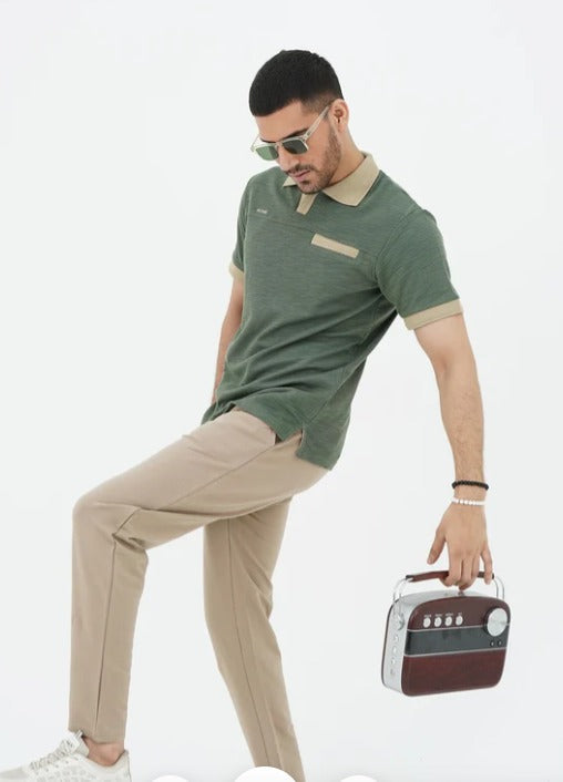 Green&Khaki Summers Track Suit