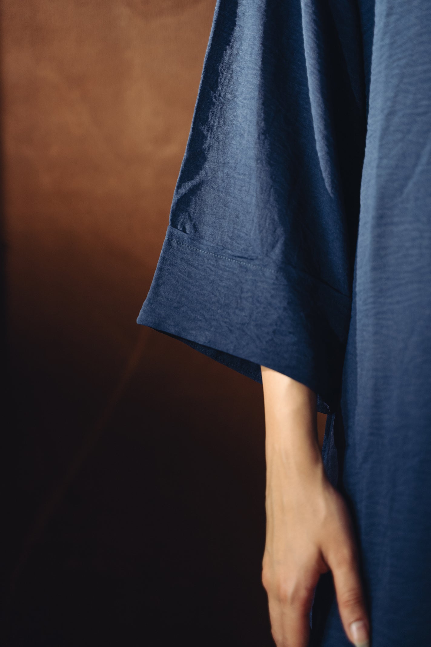 Textured Button Down Co-ord Set - Navy