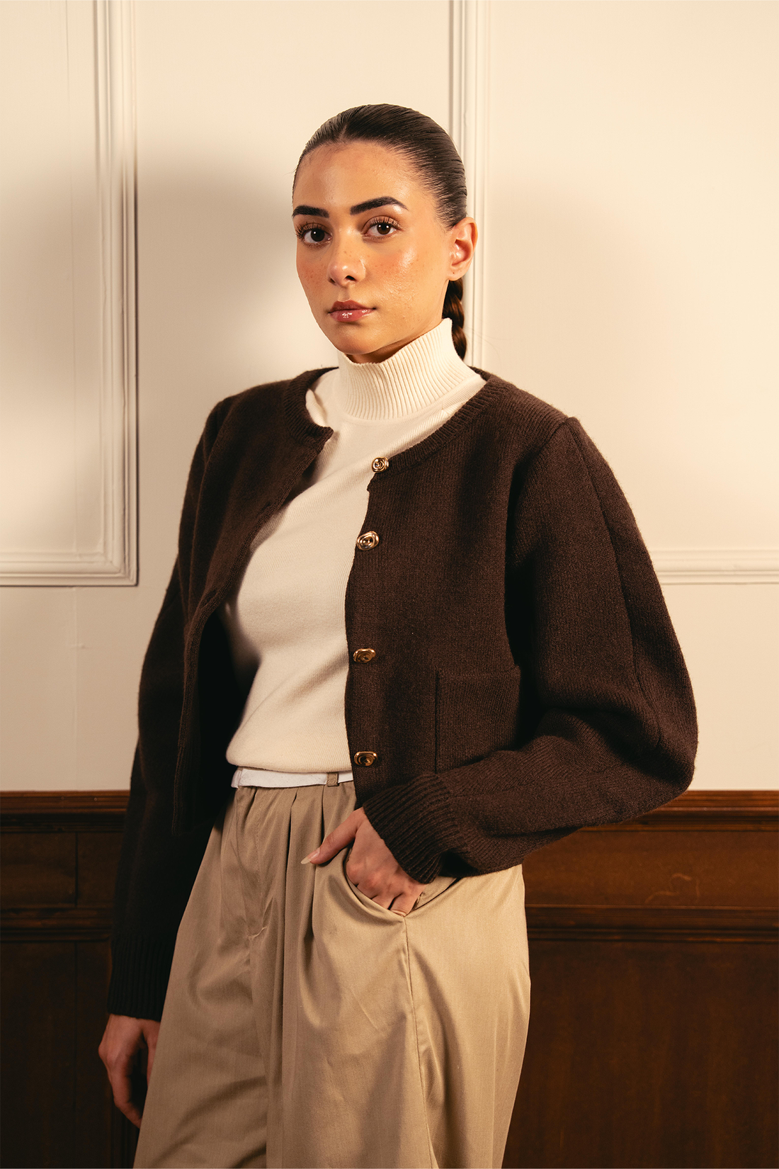 Cocoa Soft Knit Cardigan - Brown