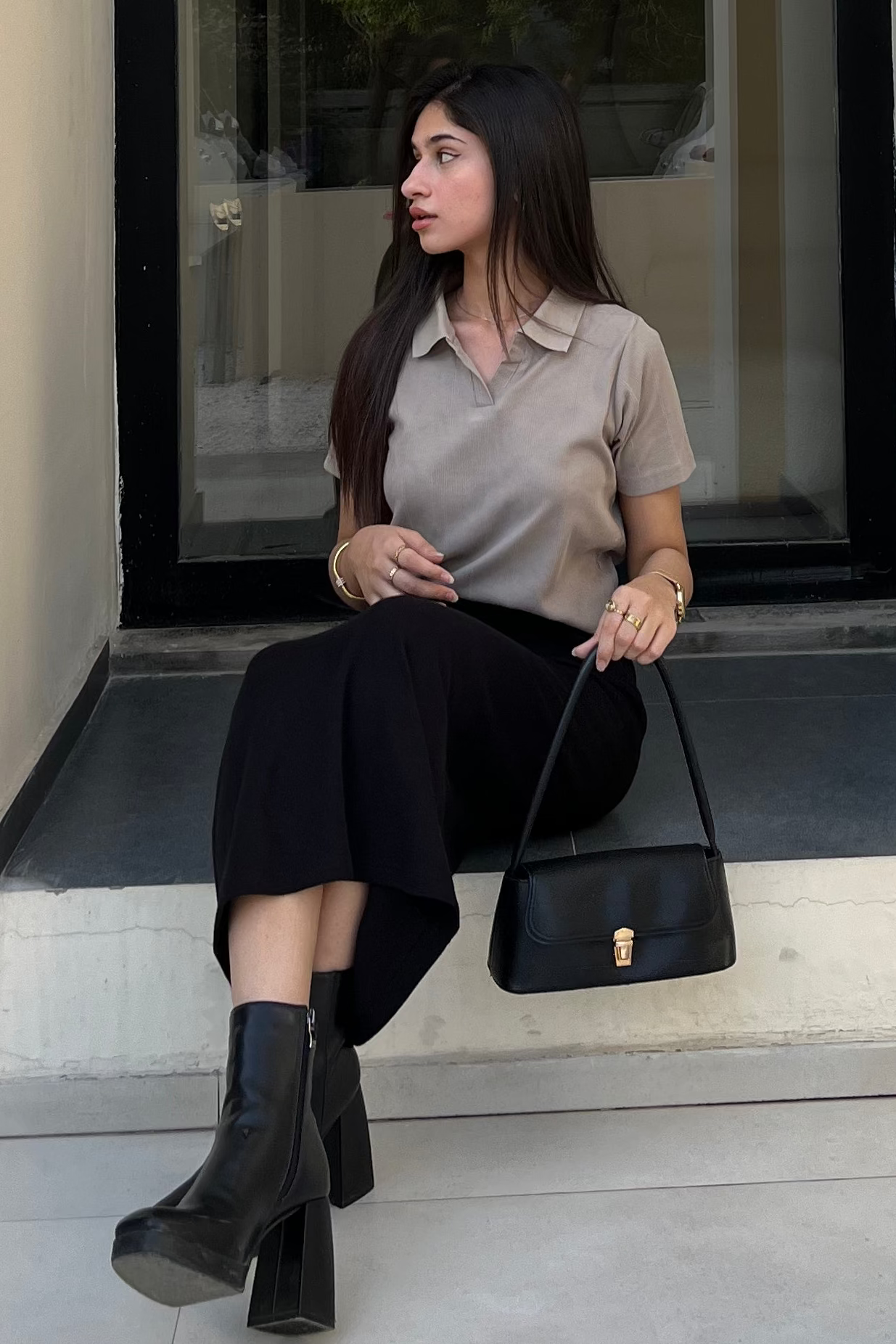 Women Regular Fit Polo - Beige