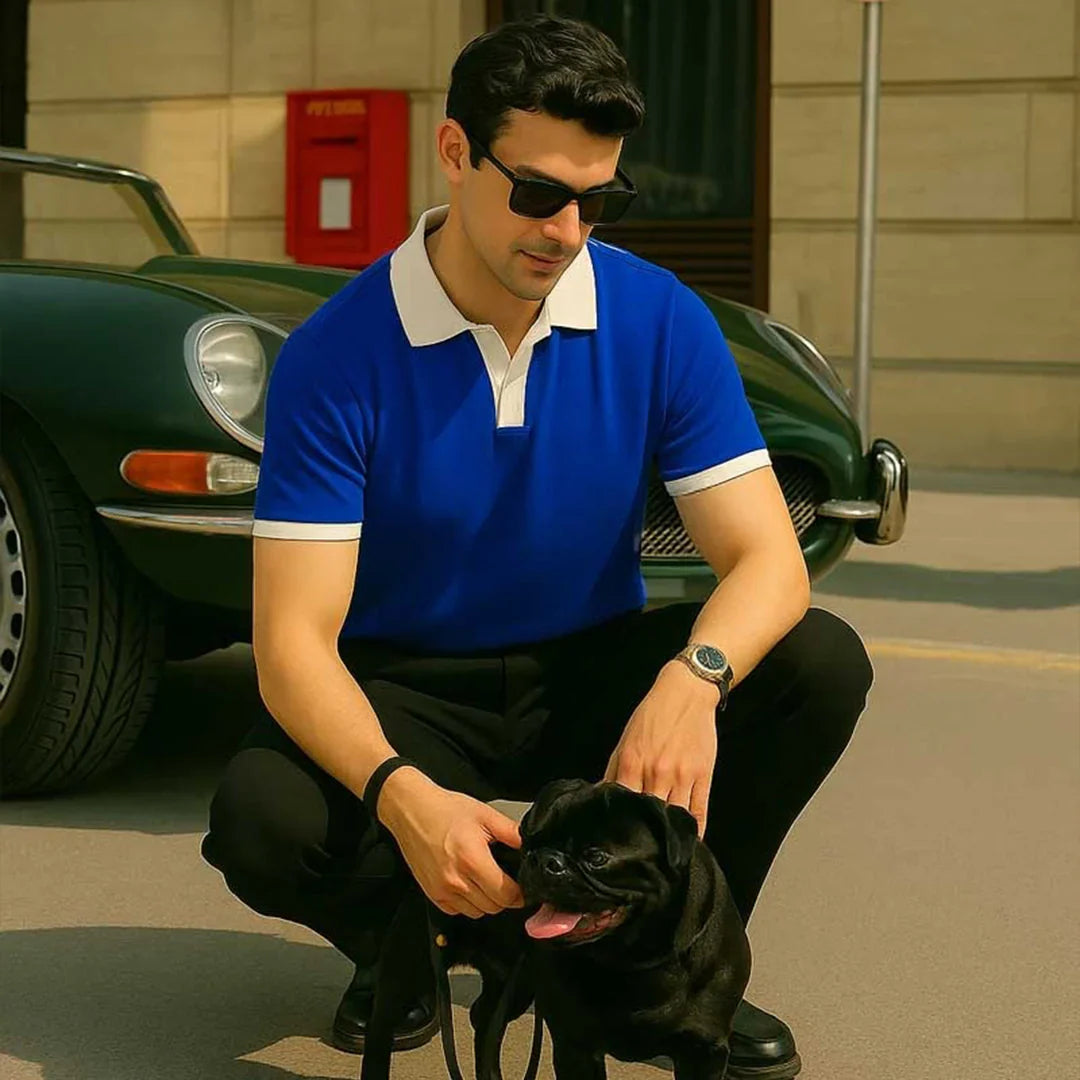 Simple Plain Drop-Shoulder Texture T-Shirt