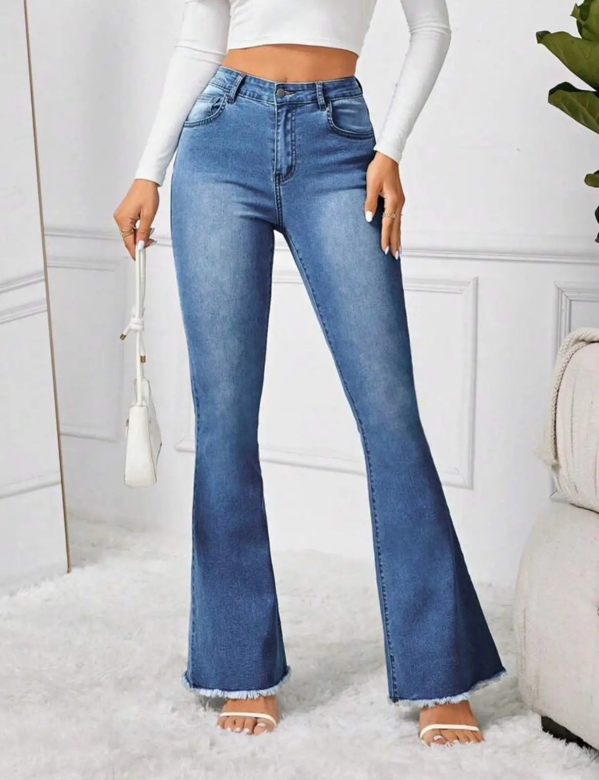 Bell bottom  Denim Jeans – Classic Blue