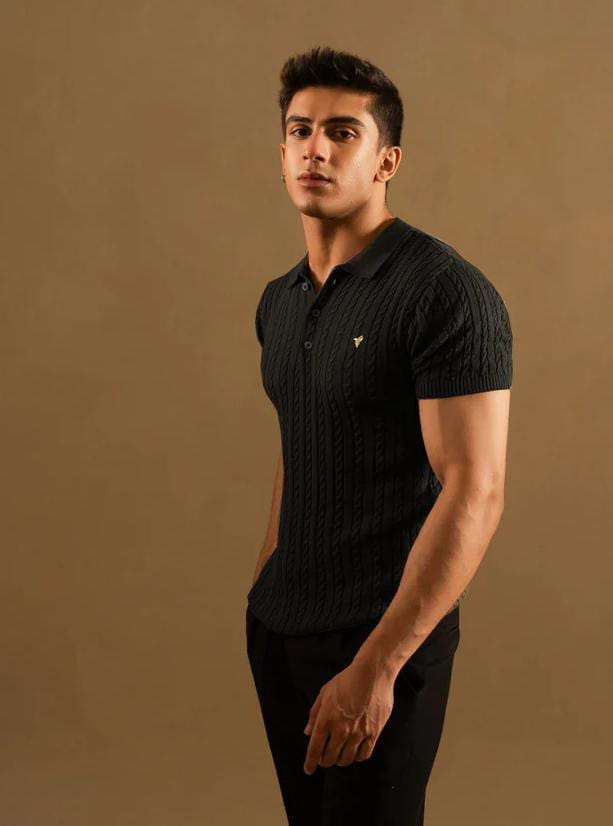 Dark Texture Polo T-Shirt