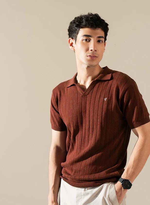 Shine Brown Polo T-Shirt