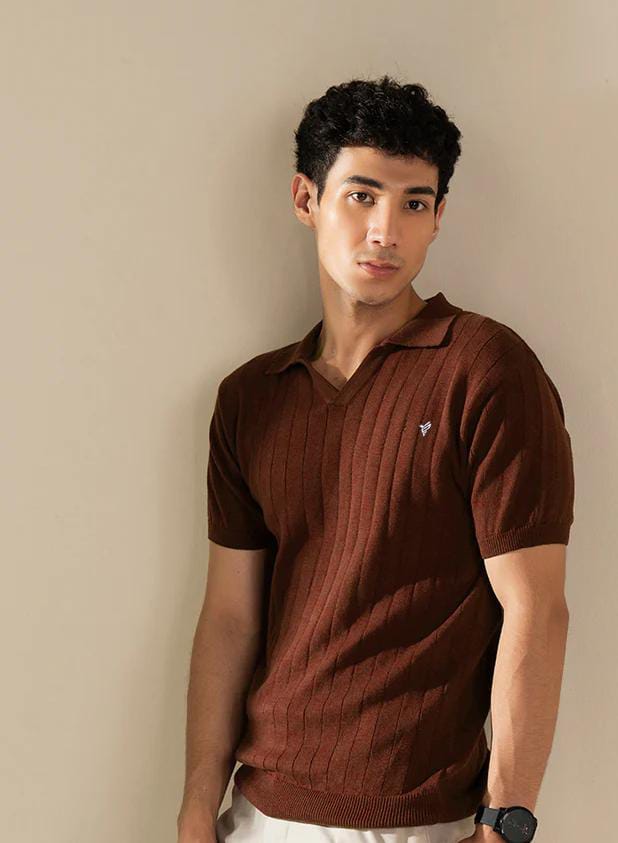 Shine Brown Polo T-Shirt