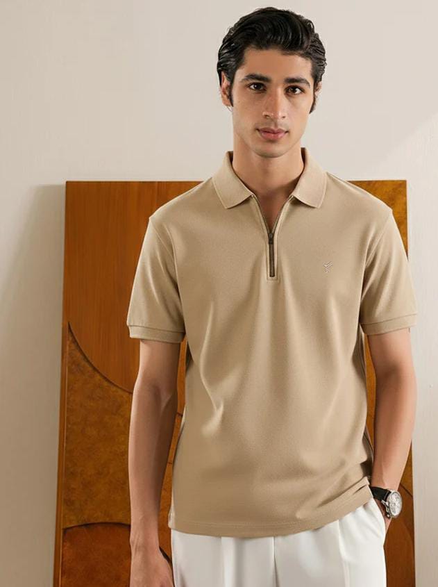 Zip Style Polo T-Shirt