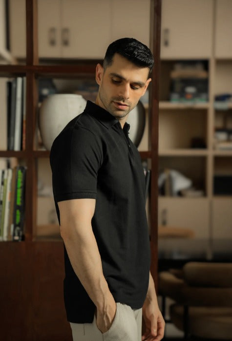 Polo Black Zipper T-Shirt