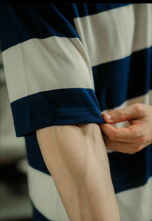 Vertical Blue Panel T-Shirt