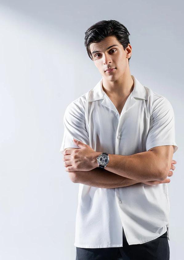 Whitish Modern Collar Shirt