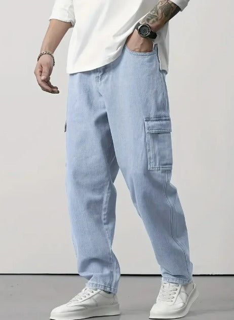 Jeans Utility Contrast Cargo Trouser