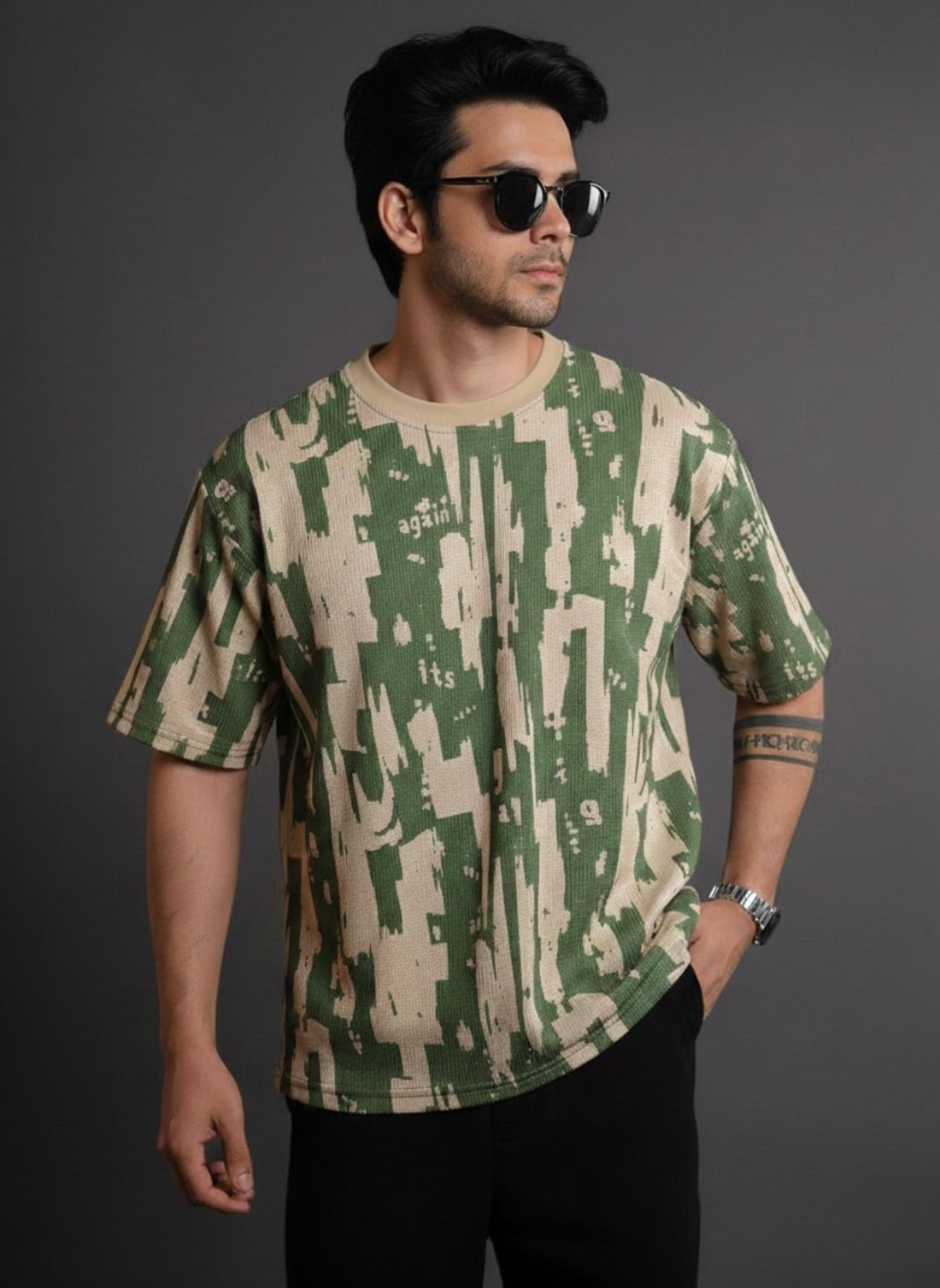 Mixed Blocked Panel Tee