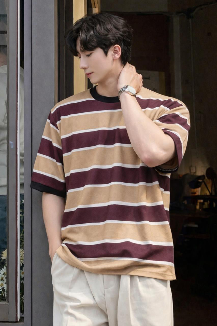 Horizontal Striped Panels Tees