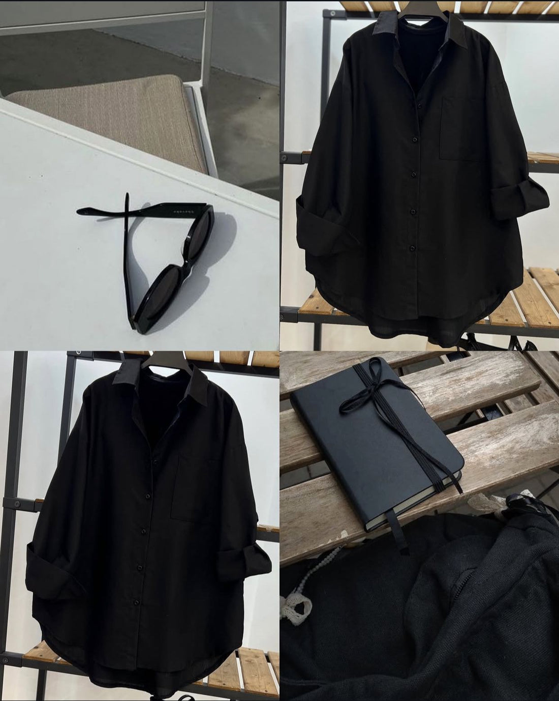 BLACK BUTTON DOWN SHIRT