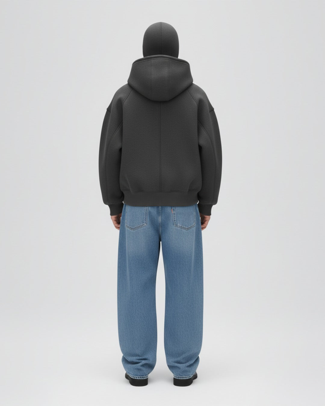 Oversized Fleece Balaclava Zip-Up Hoodie