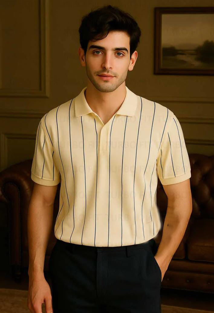 Lining Printed Drop-Shoulder Texture T-Shirt