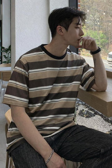Horizontal Stripe Panel Tee