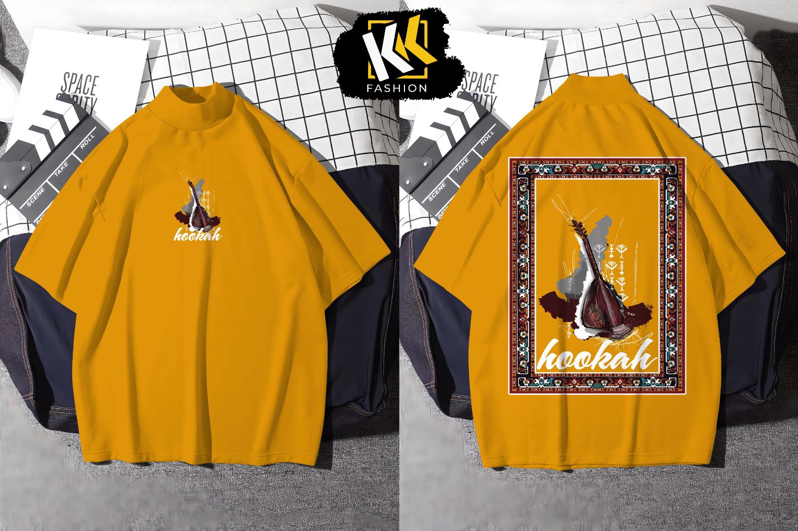 Hookah Graphic Drop-Shoulder T-Shirt